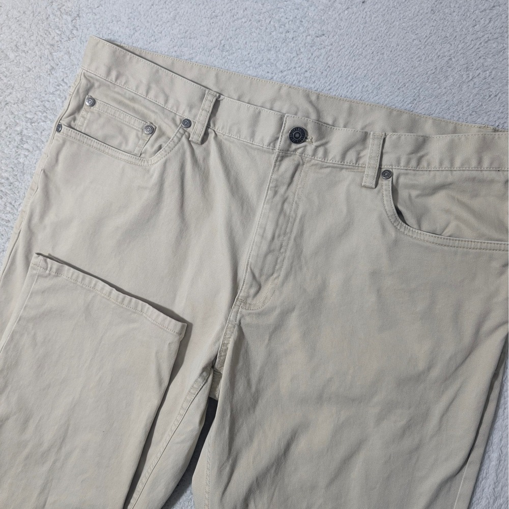 Brooks Brothers 5-Pocket Pants Mens 36/32 Tan Stretch 346 Straight Leg